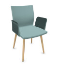 Cadeira estofada, pés em madeira, UMA. Melhor qualidade e preço.