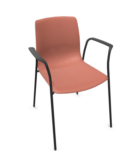 Silla de polipropileno, 4 patas,  NOOM 50 NEGRO. Mejor calidad