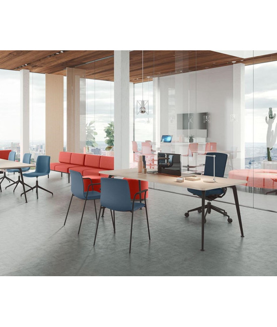 Silla de polipropileno, 4 patas,  NOOM 50 NEGRO. Mejor calidad