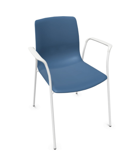 Silla de polipropileno, 4 patas,  NOOM 50 BLANCO. Mejor calidad