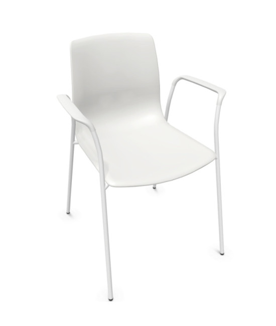 Silla de polipropileno, 4 patas,  NOOM 50 BLANCO. Mejor calidad