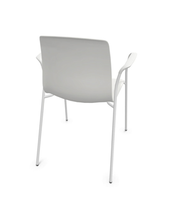 Silla de polipropileno, 4 patas,  NOOM 50 BLANCO. Mejor calidad