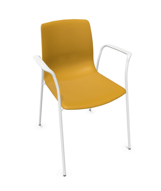 Silla de polipropileno, 4 patas,  NOOM 50 BLANCO. Mejor calidad