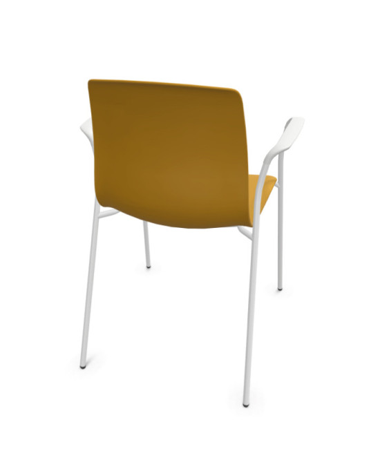 Silla de polipropileno, 4 patas,  NOOM 50 BLANCO. Mejor calidad