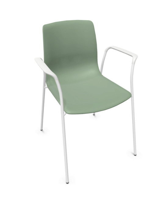 Silla de polipropileno, 4 patas,  NOOM 50 BLANCO. Mejor calidad