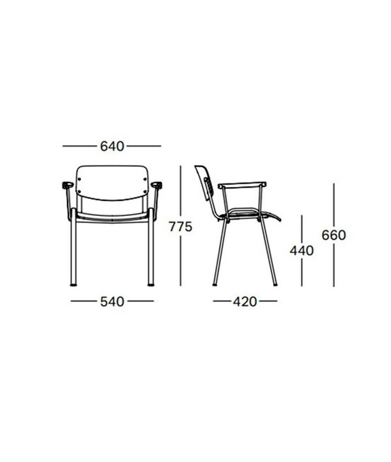 【Silla confidente y para formación MILK CON BRAZOS】Mejor Calidad y Precio
