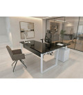 Mesa de escritório OFIPLUS MODERN com ASA e SUPORTE PARA GAVETAS DL