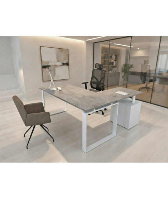 Mesa de oficina OFIPLUS MODERN con ALA y SOPORTE CAJONERA SY