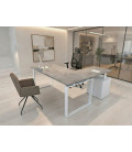 Mesa de oficina OFIPLUS MODERN con ALA y SOPORTE CAJONERA SY