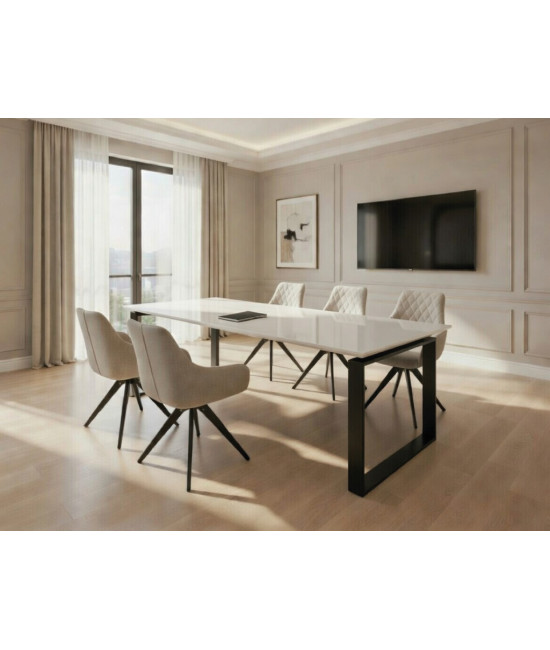 Mesa de reuniones Ofimeet Modern DL con efecto brillo para oficina