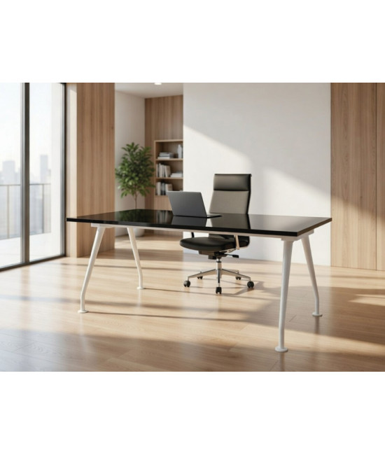 Mesa de oficina moderna C&C-DL chapa metálica inoxidable