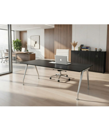 Mesa de oficina C&C-ML-AC metal tablero bilaminado patas cónicas