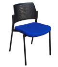 Silla de polipropileno, tapizada, KYROS SIN BRAZOS. Mejor calidad y precio