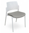 Silla de polipropileno, tapizada, KYROS SIN BRAZOS. Mejor calidad y precio
