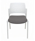 Silla de polipropileno, tapizada, KYROS SIN BRAZOS. Mejor calidad y precio