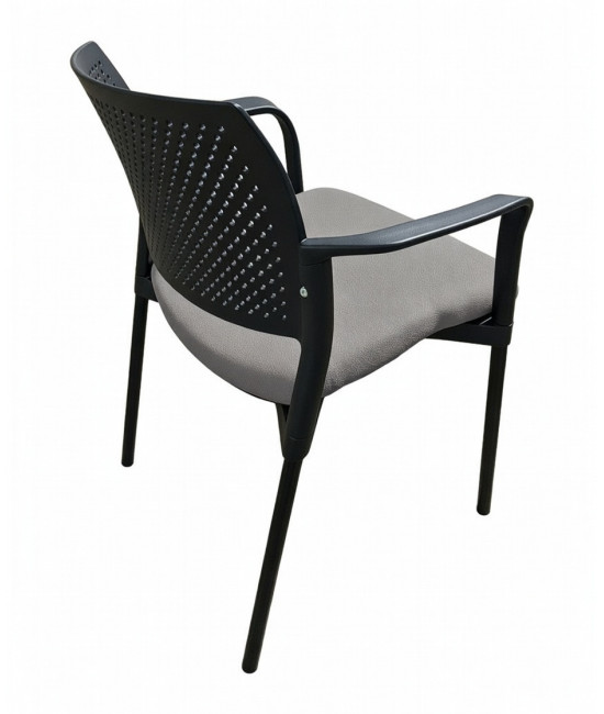 Silla de polipropileno, tapizada, KYROS CON  BRAZOS. Mejor calidad y precio