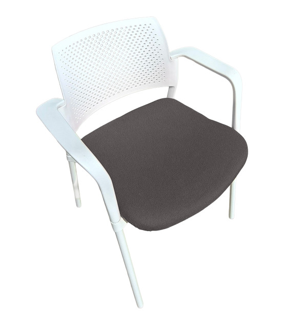 Silla de polipropileno, tapizada, KYROS CON  BRAZOS. Mejor calidad y precio