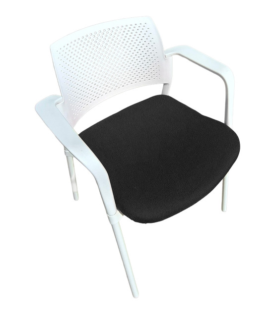 Silla de polipropileno, tapizada, KYROS CON  BRAZOS. Mejor calidad y precio