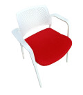 Silla de polipropileno, tapizada, KYROS CON  BRAZOS. Mejor calidad y precio