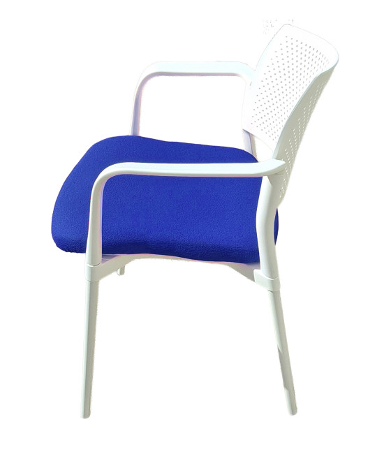 Silla de polipropileno, tapizada, KYOS CON  BRAZOS. Mejor calidad y precio