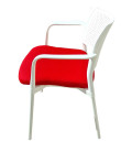 Silla de polipropileno, tapizada, KYOS CON  BRAZOS. Mejor calidad y precio