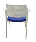 Silla de polipropileno, tapizada, KYOS CON  BRAZOS. Mejor calidad y precio