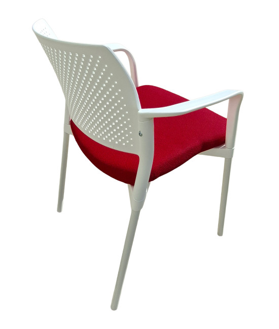 Silla de polipropileno, tapizada, KYROS CON  BRAZOS. Mejor calidad y precio