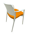 Silla de polipropileno, tapizada, KYROS CON  BRAZOS. Mejor calidad y precio