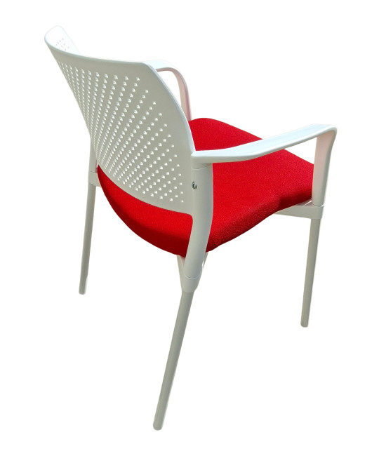 Silla de polipropileno, tapizada, KYOS CON  BRAZOS. Mejor calidad y precio