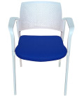Silla de polipropileno, tapizada, KYOS CON  BRAZOS. Mejor calidad y precio