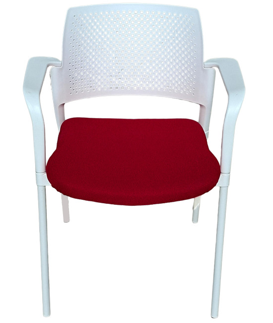 Silla de polipropileno, tapizada, KYROS CON  BRAZOS. Mejor calidad y precio