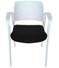 Silla de polipropileno, tapizada, KYROS CON  BRAZOS. Mejor calidad y precio