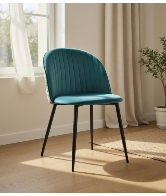 Silla, tapizada en velvet, PALM