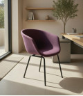 Sillón fijo de oficina tapizado. Silla confidente. Silla oficina.