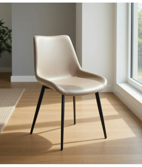 Silla tapizada en similpiel MADRIGAL
