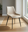 Silla tapizada en similpiel MADRIGAL