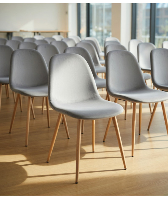 【Silla tapizada en terciopelo, EPOQUE 】Mejor Calidad y Precio