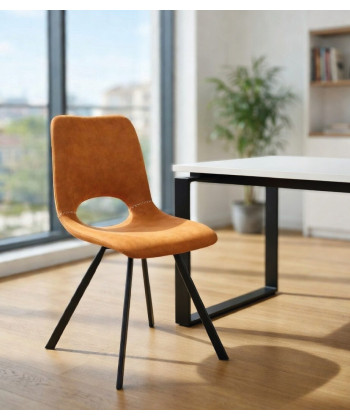 【Silla confidente, metal y similpiel ANTIBES】Mejor Calidad y Precio