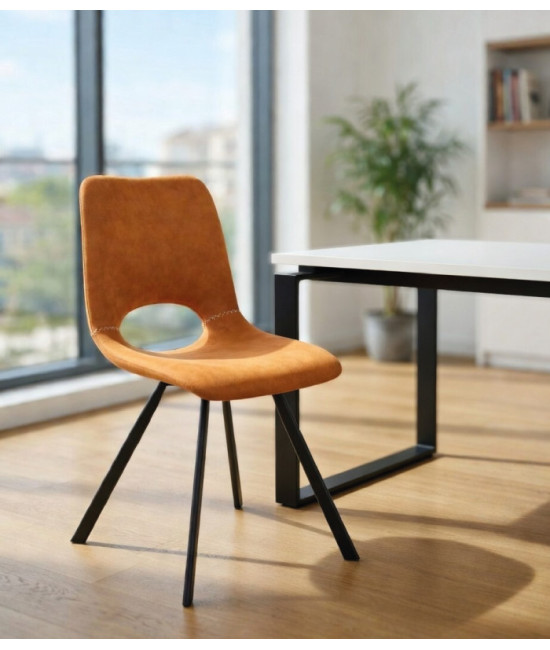 【Silla confidente, metal y similpiel ANTIBES】Mejor Calidad y Precio