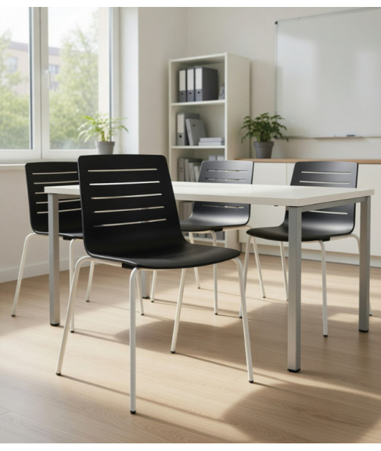 Silla de polipropileno Skin, Silla de 4 patas, Mejor calidad