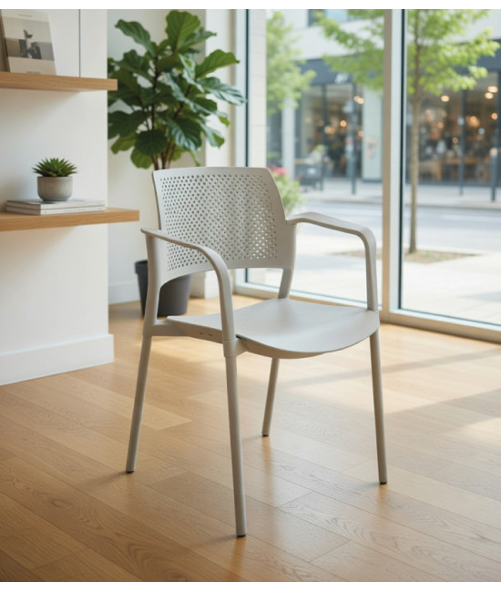 Silla de polipropileno KYOS CON BRAZOS. Mejor calidad y precio
