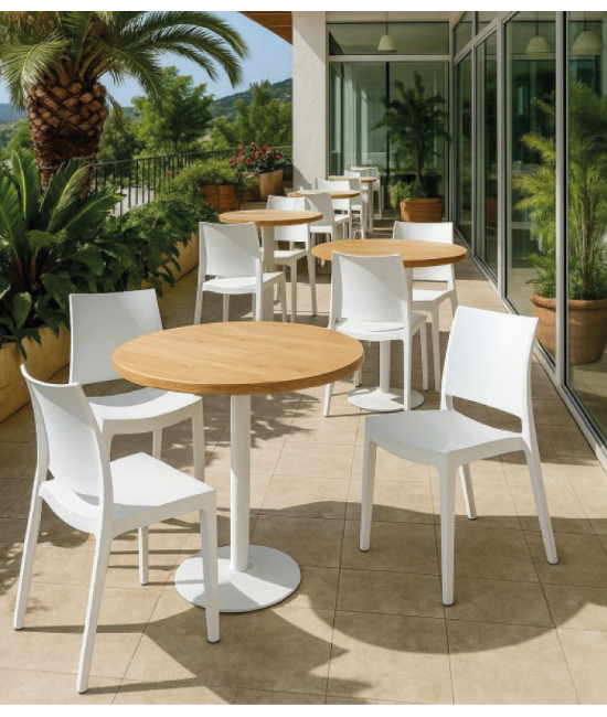 Silla confidente de polipropileno CAPRI