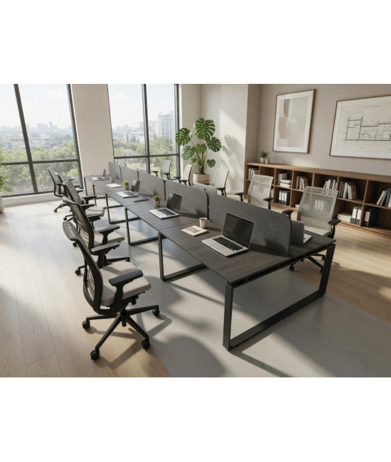 Mesa BENCH MODERN con Separador Acústico Liso 10P. Mejor Calidad y Precio