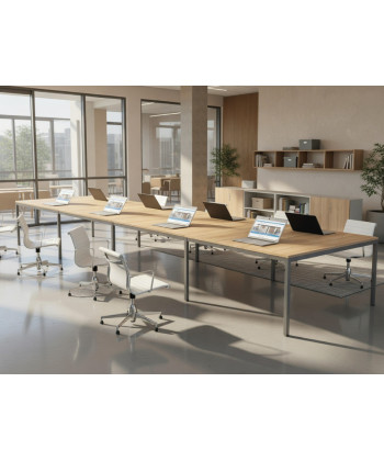 【Mesa de trabajo Bench Contour de 8 puestos】Mejor Calidad y Precio