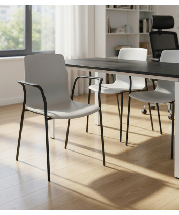 Silla de polipropileno, 4 patas,  NOOM 50 NEGRO. Mejor calidad