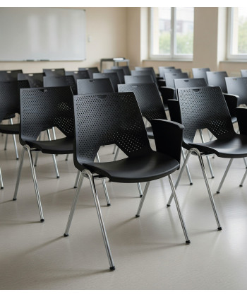 【Silla de formación polipropileno con pala de escritura STRIKEPOLI-PALA】