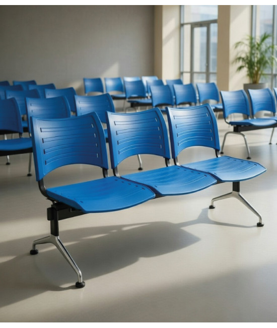 【Bancada con asiento y respaldo en polipropileno BANCADA POLI-3】