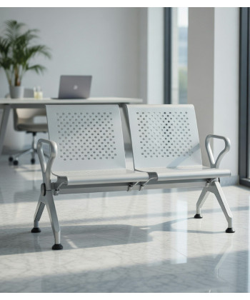 【Bancada asiento y respaldo metálico HOKAY 2P】