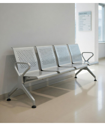 【Bancada asiento y respaldo metálico HOKAY 4P】