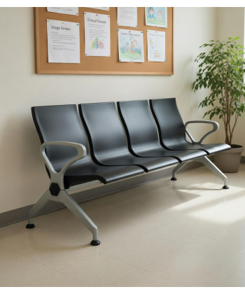 【Bancada asiento y respaldo metálico BLORIS 4P】